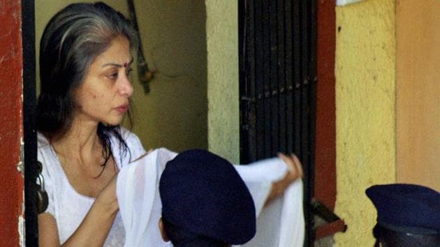 Indrani Mukerjea attends the post-death rituals of her father in Mumbai.(PTI File Photo)