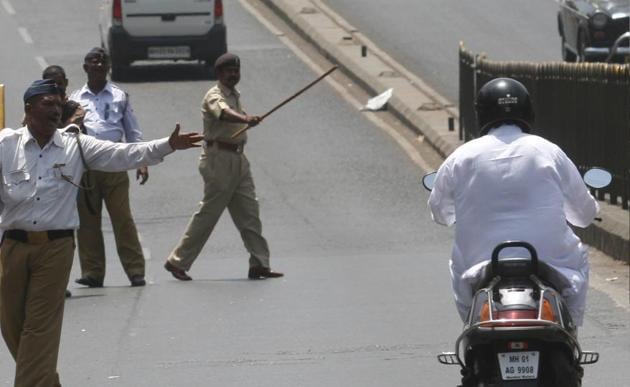 Bikers take the flyover during morning and evening peak hours. (HT file photo) Bikers take the flyover during morning and evening peak hours. (HT file photo)