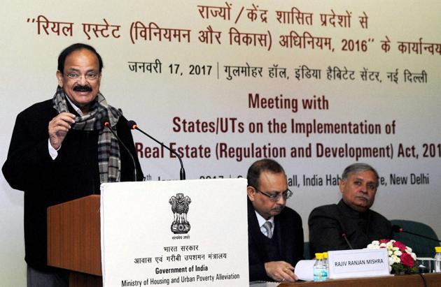 ‘There is a lot of hope and expectations of people from RERA which should be fully functional from June this year,’ says union minister M Venkaiah Naidu. (PTI) ‘There is a lot of hope and expectations of people from RERA which should be fully functional from June this year,’ says union minister M Venkaiah Naidu. (PTI)
