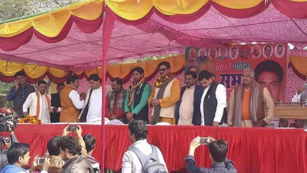 The BJP has decided to field Tejpal Nagar, 58, from Dadri and Dhirendra Singh, 50, from Jewar. Nagar had quit the Bahujan Samaj Party and joined the BJP in 2014 during the general elections, before which he was with the Congress. The BJP has decided to field Tejpal Nagar, 58, from Dadri and Dhirendra Singh, 50, from Jewar. Nagar had quit the Bahujan Samaj Party and joined the BJP in 2014 during the general elections, before which he was with the Congress.