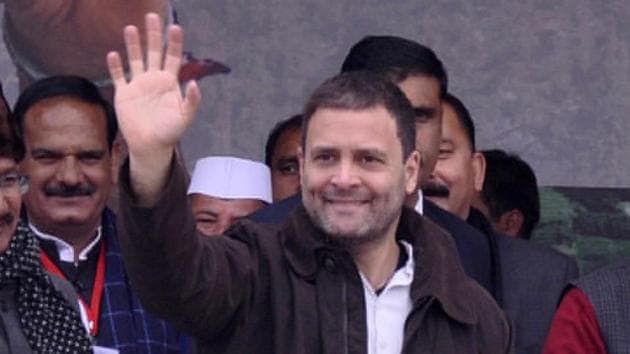 Congress vice-president Rahul Gandhi recently linked the party symbol with the blessing hand of many religious figures. (HT file photo) Congress vice-president Rahul Gandhi recently linked the party symbol with the blessing hand of many religious figures. (HT file photo)