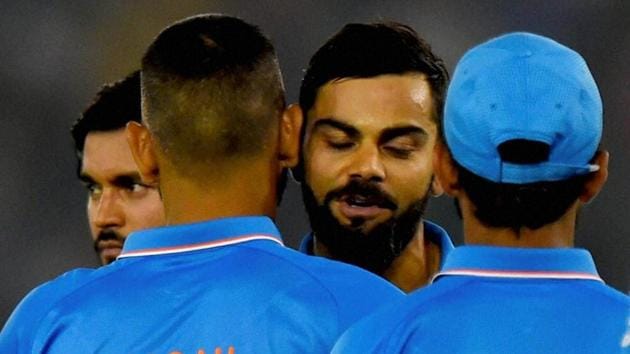 Virat Kohli’s Indian cricket team will be eager to seal the three-match ODI series vs England in Cuttack’s Barabati Stadium on Thursday. India won the first ODI in Pune by three wickets.(PTI)