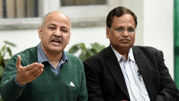 The cases against Manish Sisodia and Satyendar Jain’s daughter were referred to the CBI when Najeeb Jung was lieutenant governor of the national capital. Jung resigned for his position last month.(HT File Photo)