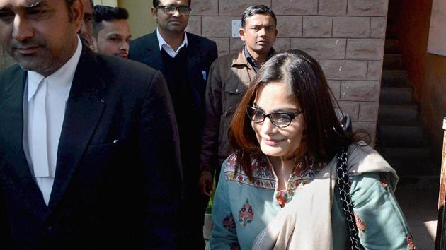 Salman Khan's sister, Alvira, at the court on Wednesday. (PTI) 