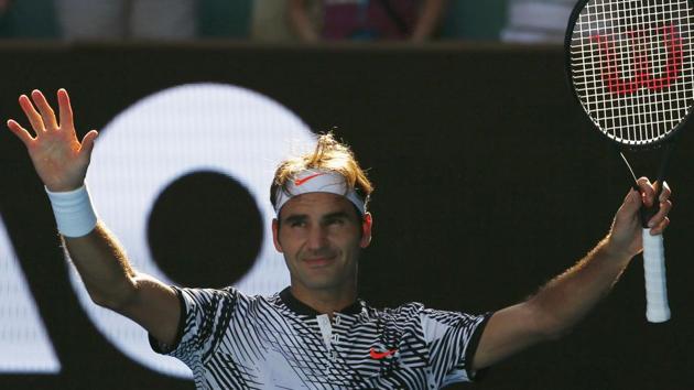 Roger Federer advanced to the third round of the 2017 Australian Open after seeing off a tough three-set challenge from an American qualifier. (REUTERS)