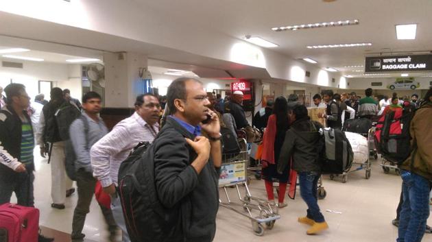 Passengers at Patna airport. (Ruchir Kuamr/ HT File photo) Passengers at Patna airport. (Ruchir Kuamr/ HT File photo)