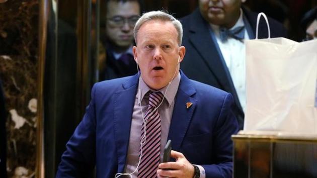 Sean Spicer, Press Secretary to US President-elect Donald Trump, arrives in the lobby of Trump Tower in New York, US. (Reuters Photo) Sean Spicer, Press Secretary to US President-elect Donald Trump, arrives in the lobby of Trump Tower in New York, US. (Reuters Photo)