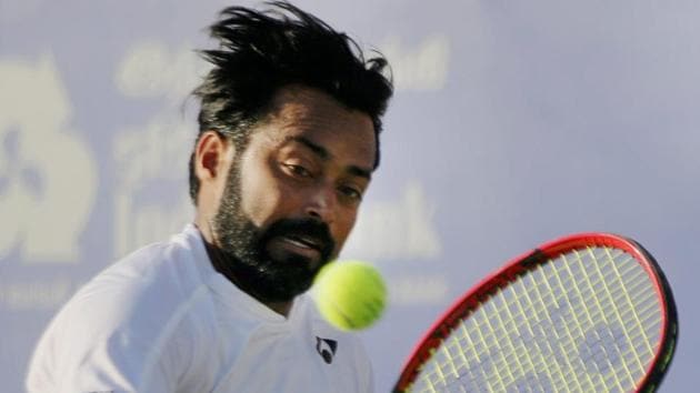 Leander Paes and partner Andre Sa lost in three sets in the Australian Open men’s doubles first round on Thursday.(PTI)