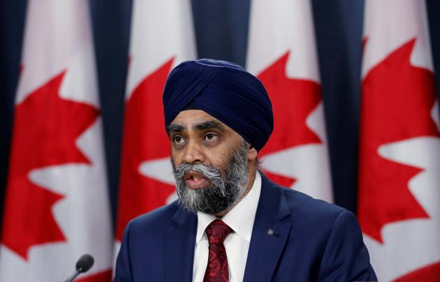 Canada's defence minister Harjit Singh Sajjan. Punjab chief minister Amarinder Singh stirred a controversy by dubbing Sajjan “a Khalistani sympathiser”, and stridently refused to meet him during his visit to Punjab later this week.(REUTERS)