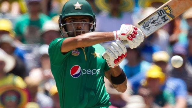 Babar Azam bats during the third one-day international cricket match between Pakistan and Australia in Perth on Thursday. Babar Azam has joined a unique club that includes Viv Richards and Kevin Pietersen(AFP)