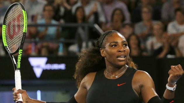 Serena Williams celebrates winning her second round match 6-3, 6-4 against Czech Republic's Lucie Safarova. (REUTERS) 