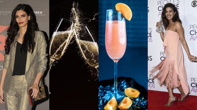 Inspired by classic cocktails, here’s decoding the hottest hues of the season, with a boozy twist. Seen here are PeeCee in a peach cool dress at People’s Choice Awards recently and Diana Penty in glittering shade of Champagne. (Shutterstock/AFP/AP) Inspired by classic cocktails, here’s decoding the hottest hues of the season, with a boozy twist. Seen here are PeeCee in a peach cool dress at People’s Choice Awards recently and Diana Penty in glittering shade of Champagne. (Shutterstock/AFP/AP)