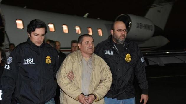Mexico's top drug lord Joaquin "El Chapo" Guzman is escorted as he arrives at Long Island MacArthur airport in New York, U.S., January 19, 2017, after his extradition from Mexico. (Reuters Photo) Mexico's top drug lord Joaquin "El Chapo" Guzman is escorted as he arrives at Long Island MacArthur airport in New York, U.S., January 19, 2017, after his extradition from Mexico. (Reuters Photo)
