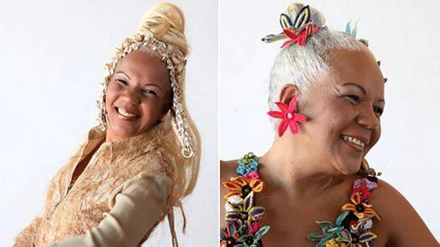 File picture released by PR Ana Gimenes shows singer Loalwa Braz (63) during a photo shoot on May 1, 2010. (AFP) File picture released by PR Ana Gimenes shows singer Loalwa Braz (63) during a photo shoot on May 1, 2010. (AFP)