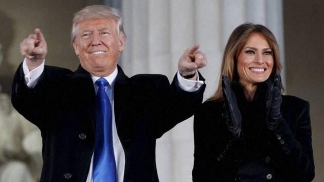 US President-elect Donald Trump, left, and his wife Melania Trump arrive to the ‘Make America Great Again Welcome Concert’ at the Lincoln Memorial in Washington. (AP Photo) US President-elect Donald Trump, left, and his wife Melania Trump arrive to the ‘Make America Great Again Welcome Concert’ at the Lincoln Memorial in Washington. (AP Photo)