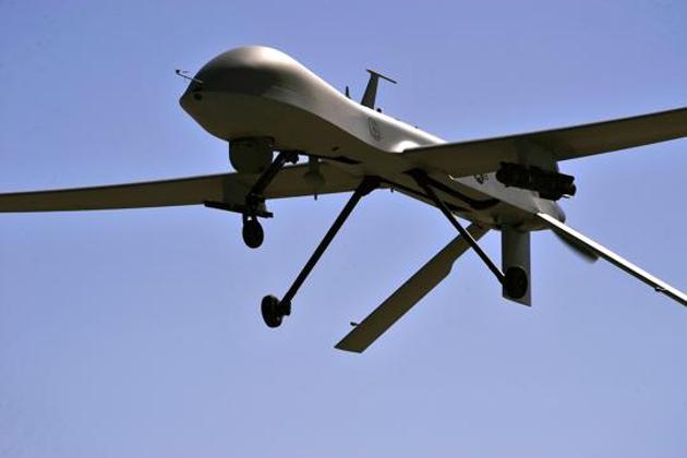 US Air Force MQ-1B Predator remotely piloted aircraft as it flies overhead during a training mission in Nevada. (AFP File Photo) US Air Force MQ-1B Predator remotely piloted aircraft as it flies overhead during a training mission in Nevada. (AFP File Photo)