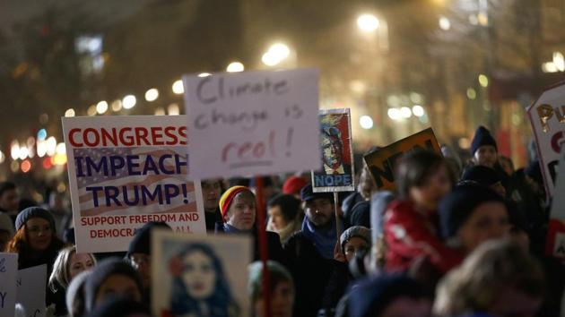 Anti-Trump protesters gather during a protest against the inauguration of US President-elect Donald Trump in Berlin. (REUTERS) Anti-Trump protesters gather during a protest against the inauguration of US President-elect Donald Trump in Berlin. (REUTERS)