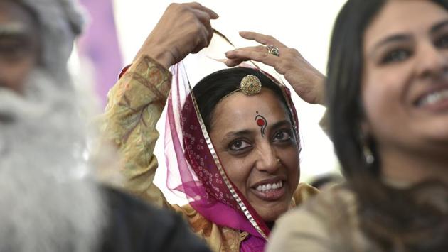 Guests at the Jaipur Literature Fest 2017. (Saumya Khandelwal/HT PHOTO) Guests at the Jaipur Literature Fest 2017. (Saumya Khandelwal/HT PHOTO)