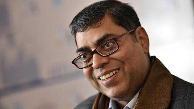 Ajay Navarai talks to HT on the second day of JLF 2017. (Saumya Khandelwal/HT PHOTO)