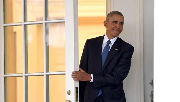 Barack Obama departs the Oval Office for the last time as president, at the White House in Washington, DC. (AFP Photo) Barack Obama departs the Oval Office for the last time as president, at the White House in Washington, DC. (AFP Photo)