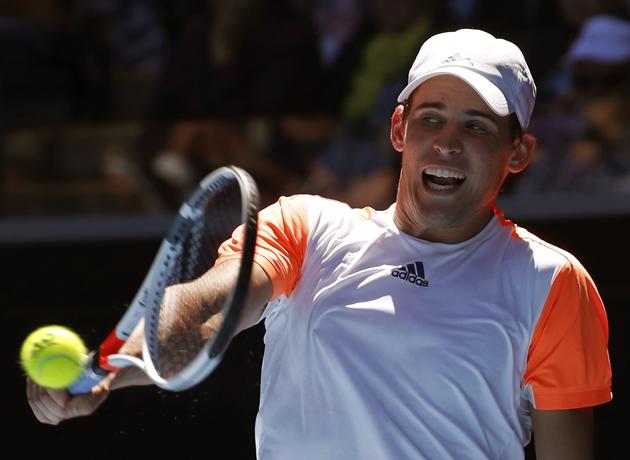 Austria's eight seeded player Dominic Thiem beat France's Benoit Paire 6-1, 4-6, 6-4, 6-4. (AP)