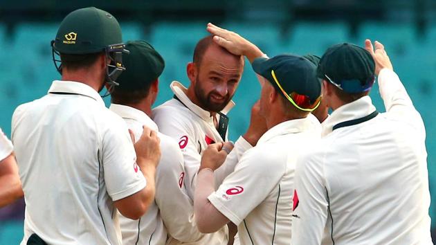 Nathan Lyon is one of Australia’s four specialist spinners for the Test series in India.(REUTERS)