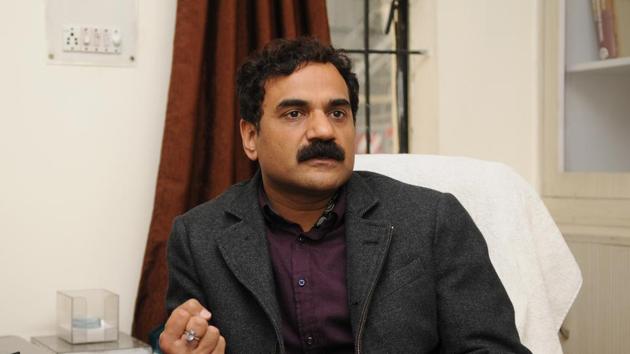 On the recent incidents of fire in Noida, Aman Sharma, deputy director of fire department, Meerut division, said usually areas populated by factories are prone to fire (Burhaan Kinu/HT Photo) On the recent incidents of fire in Noida, Aman Sharma, deputy director of fire department, Meerut division, said usually areas populated by factories are prone to fire (Burhaan Kinu/HT Photo)