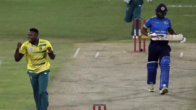 South Africa defeated Sri Lanka by 19 runs in a rain-affected Twenty20 International in Centurion to take a 1-0 lead in the three-match series. (AP) South Africa defeated Sri Lanka by 19 runs in a rain-affected Twenty20 International in Centurion to take a 1-0 lead in the three-match series. (AP)