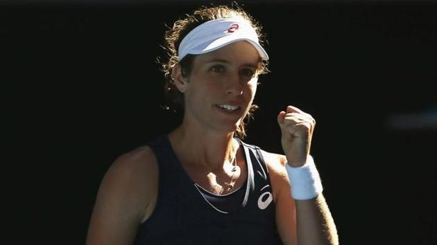 Johanna Konta cruised into the Australian Open fourth round after beating Caroline Wozniacki 6-3, 6-1.