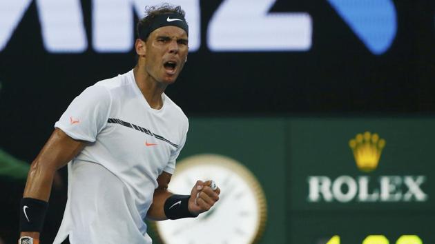 Rafael Nadal overcame a tough fight against Alexander Zverev in the third round of the Australian Open to advance.(REUTERS)