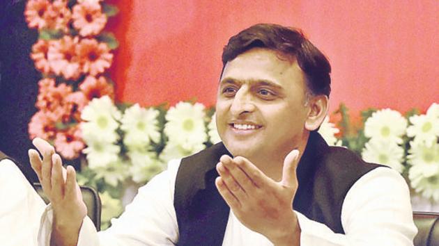 Samajwadi Party on Sunday released its manifesto for Uttar Pradesh Assembly elections promising a bunch of schemes for all round development of the state at a function which SP patron Mulayam Singh Yadav and his brother Shivpal gave a miss.(PTI Photo)