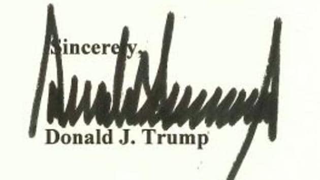 Donald Trump's signature makes Twitter go LOL: 'It looks like an annoying sound frequency' | World News - Hindustan Times