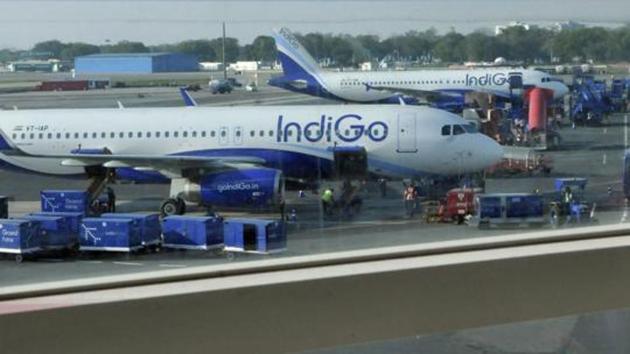 The incident happened when the IndiGo flight 6E-248 was preparing for take-off from the Chhatrapati Shivaji Maharaj International Airport around 10.30 p.m.(Hindustan Times file for representation) The incident happened when the IndiGo flight 6E-248 was preparing for take-off from the Chhatrapati Shivaji Maharaj International Airport around 10.30 p.m.(Hindustan Times file for representation)