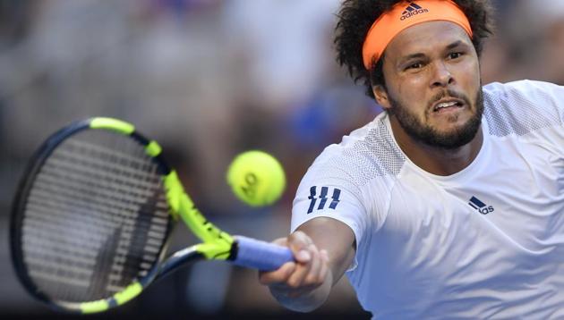 Jo-Wilfried Tsonga ended Daniel Evans’ fairytale run at Melbourne Park, beating the 26-year-old Brit 6-7(4), 6-2, 6-4, 6-4 to reach the quarter-finals. (AP)