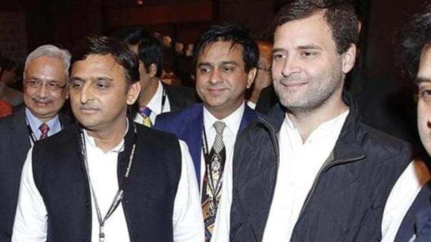 Chief minister of Uttar Pradesh, Akhilesh Yadav along with Congress vice president Rahul Gandhi. (Raj K Raj/HT File Photo) Chief minister of Uttar Pradesh, Akhilesh Yadav along with Congress vice president Rahul Gandhi. (Raj K Raj/HT File Photo)