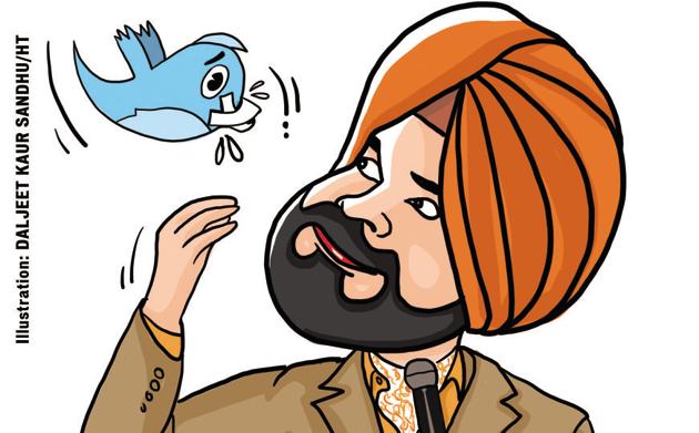 While most other politicians and their teams are trying to use social media sites such as Facebook and Twitter to build their poll campaign, the three-time former MP, a past master of spinning biting and side-splitting one-liners with equal ease, has been rather quiet in the virtual world. (Illustartion by Daljeet Kaur Sandhu) While most other politicians and their teams are trying to use social media sites such as Facebook and Twitter to build their poll campaign, the three-time former MP, a past master of spinning biting and side-splitting one-liners with equal ease, has been rather quiet in the virtual world. (Illustartion by Daljeet Kaur Sandhu)