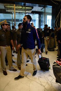 Yuvraj Singh along with the Indian team arrived in Kanpur on Monday for the first T20I. (Manoj Yadav / HT Photo)