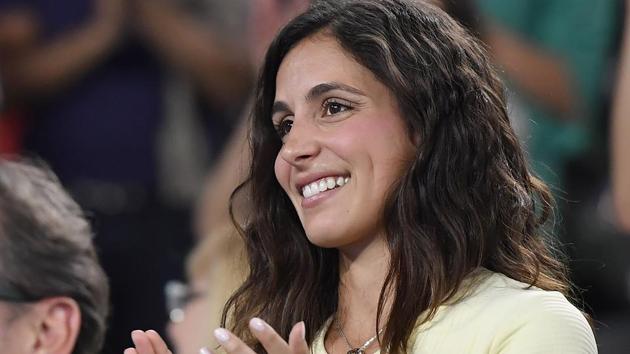 Xisca Perello, girlfriend of Spain's Rafael Nadal applauds him after his fourth round win over Gael Monfils. (AP) Xisca Perello, girlfriend of Spain's Rafael Nadal applauds him after his fourth round win over Gael Monfils. (AP)