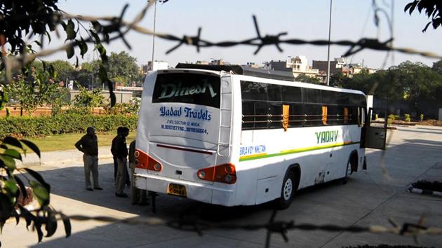 Six people gangraped a 23-year-old physiotherapy intern in a moving bus and thrashed her and her male friend. (HT File Photo) Six people gangraped a 23-year-old physiotherapy intern in a moving bus and thrashed her and her male friend. (HT File Photo)