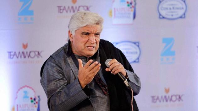 Lyricist Javed Akhtar speaks during a session at the Jaipur Literature Festival. (PTI)