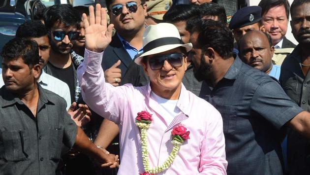 Kung Fu Yoga has been scheduled for a February 3 release in India. Chan’s last film to release in India was Skiptrace in 2016. (Pramod Thakur/HT PHOTO) 