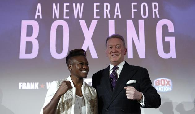 Nicola Adams and Frank Warren after the former announced that she would turn a pro boxer.(REUTERS)