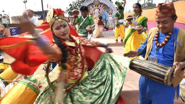 A total of 23 tableaux would be on display at the ceremonial parade with 17 of them belonging to various states and Union Territories. (Arvind Yadav/HT PHOTO)