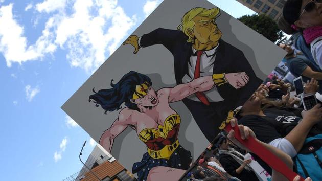 Protesters gather for the Women's March in Los Angeles. (Angela Weiss/AFP) Protesters gather for the Women's March in Los Angeles. (Angela Weiss/AFP)