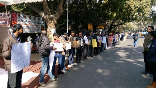 Students from Delhi University colleges protest at Jantar Mantar. Protests in Chennai and other parts of Tamil Nadu are influencing youngsters from other states to participate too.