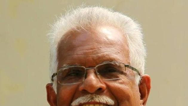 K N Ramachandran reached Delhi on Tuesday and claimed in a Facebook statement that he was whisked away in a car from Kolkata station on Sunday evening by intelligence officers, kept overnight in an undisclosed location, grilled and then packed off to Delhi in a train.(HT Photo)