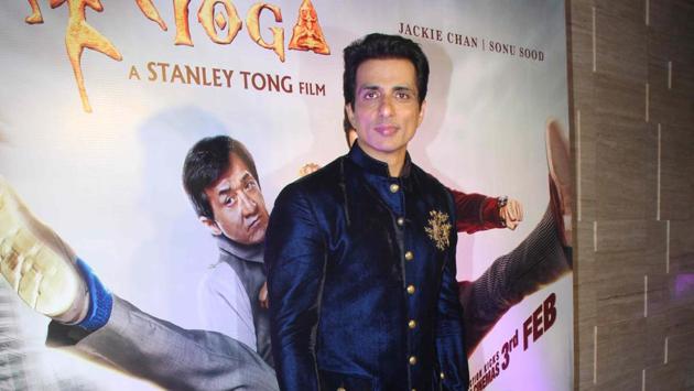Sonu Sood arrives for an event in promotion of Kung Fu Yoga. (Pramod Thakur/HT Photo)