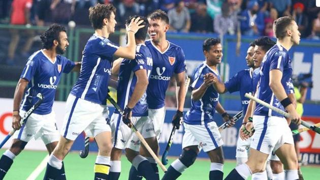 Dabang Mumbai beat Uttar Pradesh Wizards in the Hockey India League.(HIL)