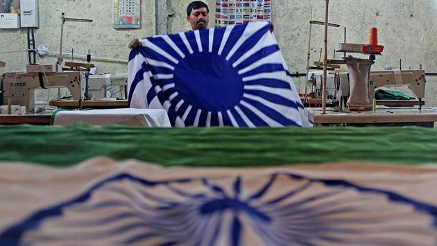 A committee headed by  India’s first President, Rajendra Prasad, was formed after India got independence, to select the National Flag. (Satyabrata Tripathy/HT photo) 