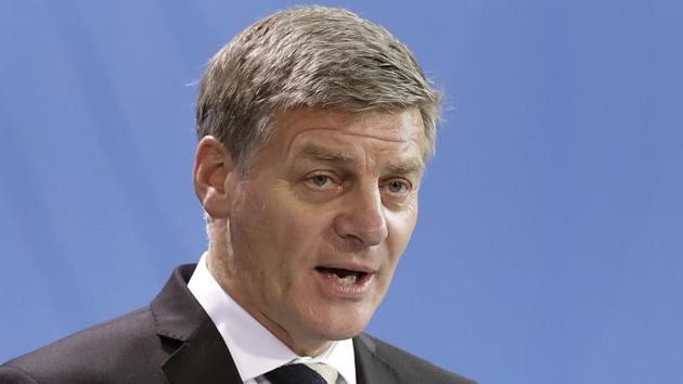 New Zealand's Prime Minister Bill English addresses the media during a joint news conference with German Chancellor Angela Merkel following US President Donald Trump's decision to pull out of the Trans-Pacific Partnership. (AP photo) New Zealand's Prime Minister Bill English addresses the media during a joint news conference with German Chancellor Angela Merkel following US President Donald Trump's decision to pull out of the Trans-Pacific Partnership. (AP photo)
